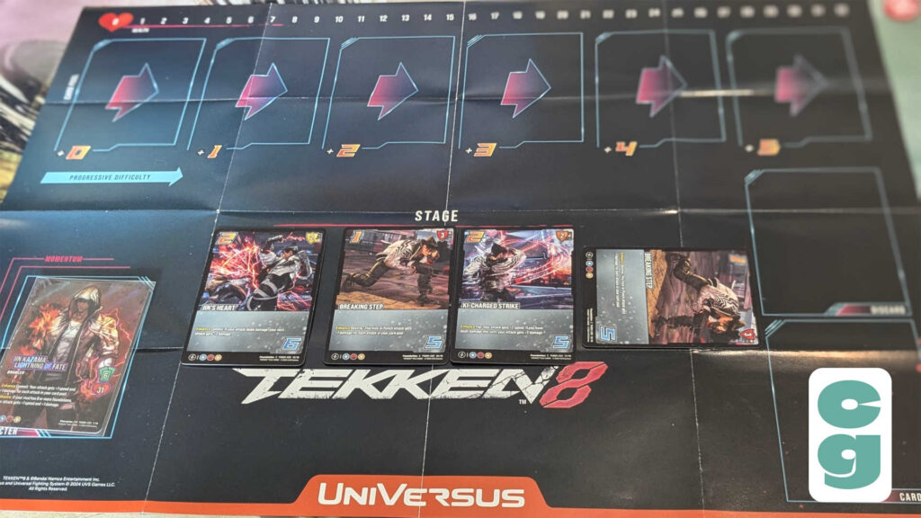 UniVersus Foundation cards in the stage area