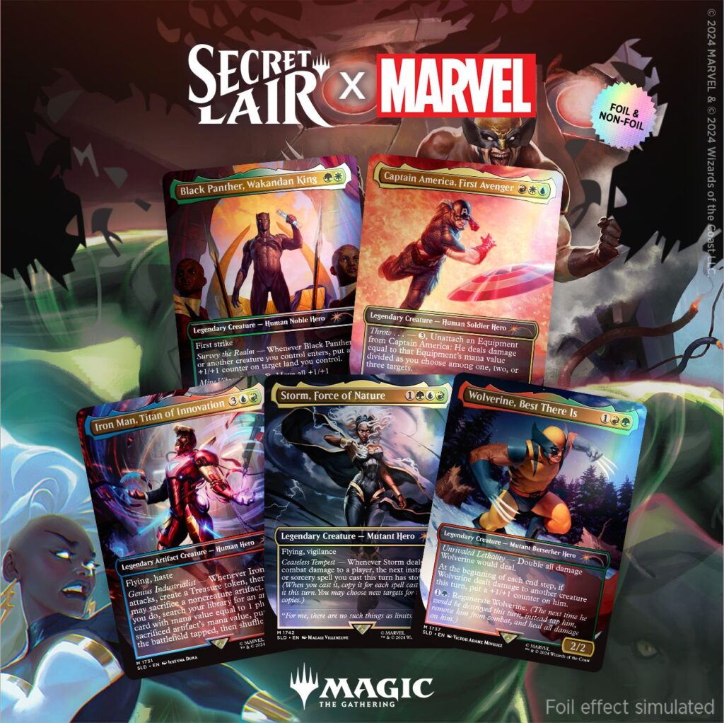 The thumbnail image for the Marvel Superdrop used on the official Magic: The Gathering Secret Lair website.