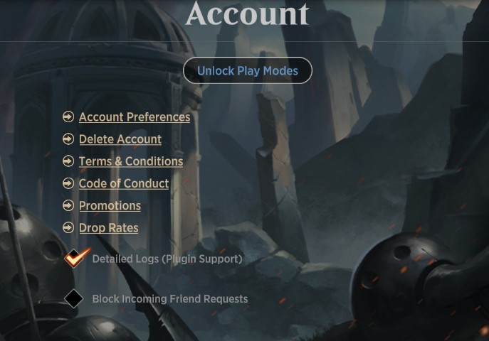 Unlock play modes