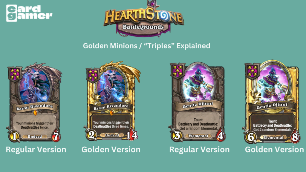 Hearthstone Battlegrounds Golden Minions Triples Explained