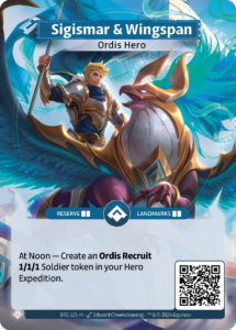 Sigismar and Wingspan, leaders of the Ordis starter deck