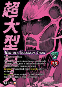 Character Card Transformed Side, Bertolt Colossus Titan