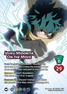 Character Card that Transforms Izuku Midoriya On The Move