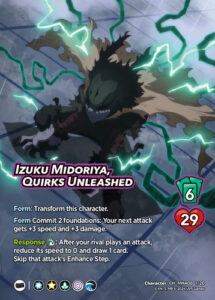 Character Card that is Transformed Izuku Midoriya Quirks Unleashed