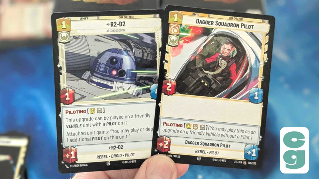 Piloting cards in Star Wars Unlimited