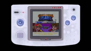 The title screen for SNK Vs. Capcom: Card Fighters Clash, the subject of this Retro-Spective. Image credit: SNK