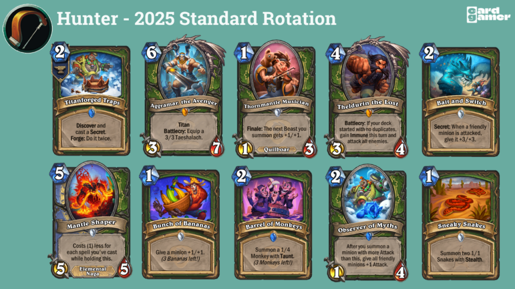Hearthstone 2025 Rotation Hunter Key Cards