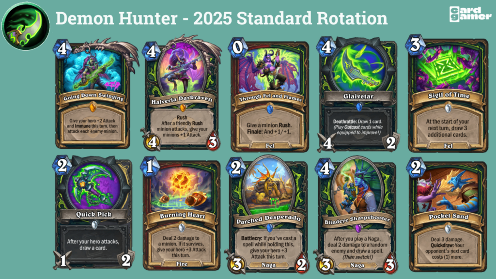 Hearthstone 2025 Standard Rotation Demon Hunter Key Cards