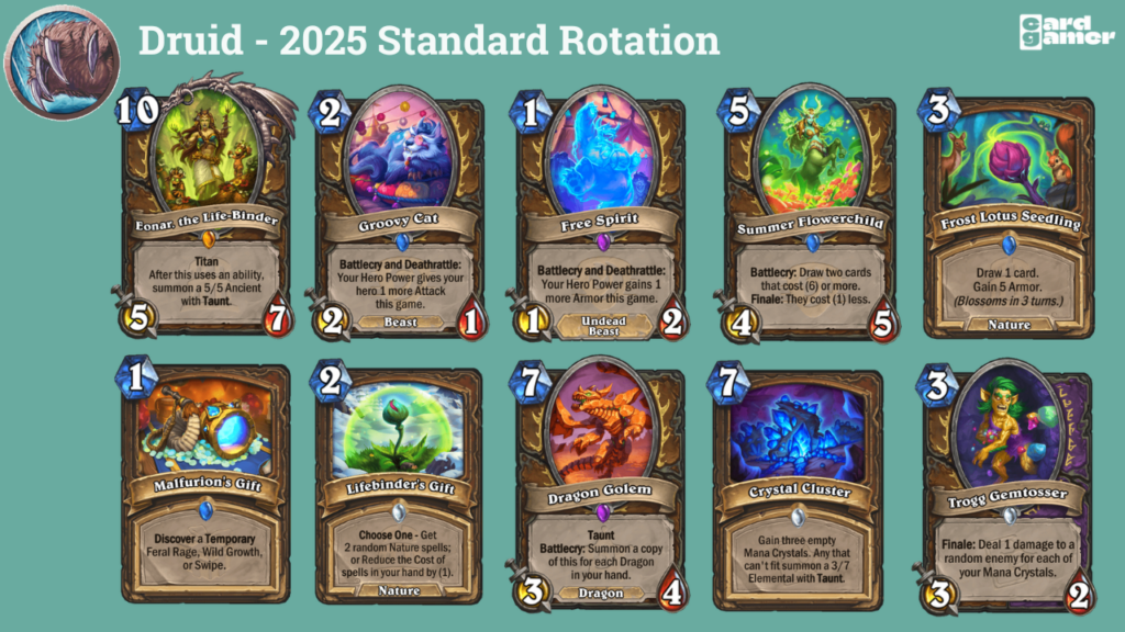 Hearthstone 2025 Standard Rotation Druid Key Cards