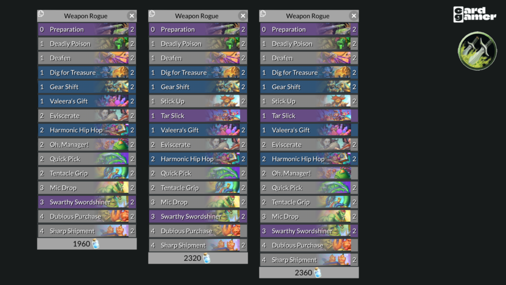 Weapon Rogue Best Decks Heroes of Starcraft