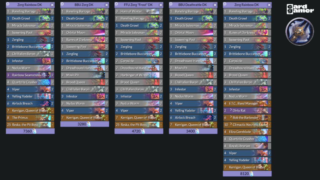Zerg Death Knight Decklists Heroes of Starcraft
