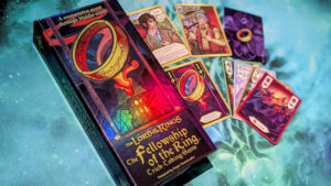 The Lord of the Rings Trick Taking game box and cards