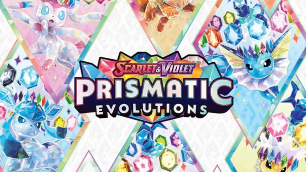 The newest Pokémon TCG expansion, Prismatic Evolutions, is affected by a shortage. Image credit: The Pokémon Company