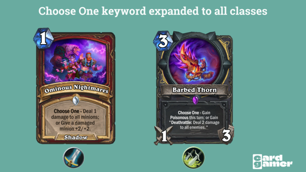 Choose One Hearthstone Keyword Expansion Into the Emerald Dream