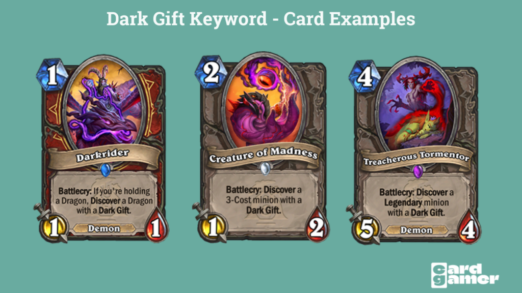 Dark Gift Hearthstone Card Examples