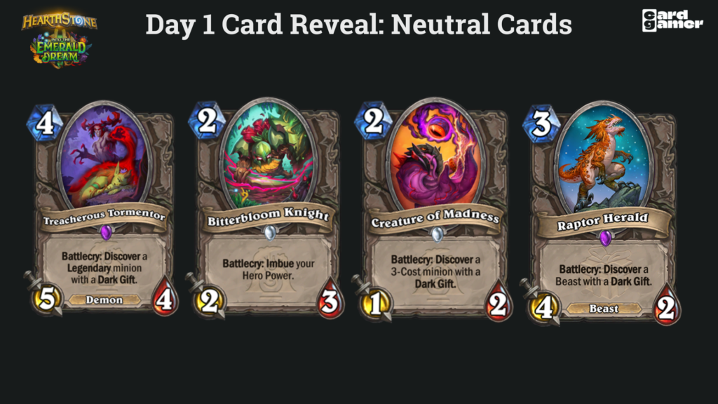 Day 1 Card Reveal Neutral Hearthstone Cards