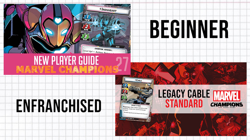 Examples of the Future of Marvel Champions content, where beginner content and enfranchised co-exist.