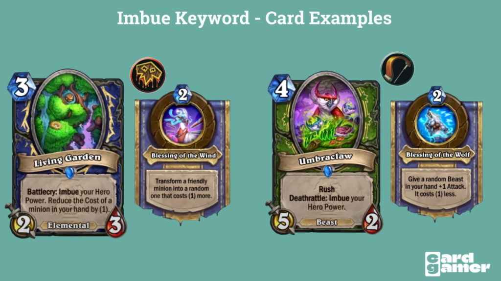 Hearthstone Imbue Effect Examples Hunter Shaman