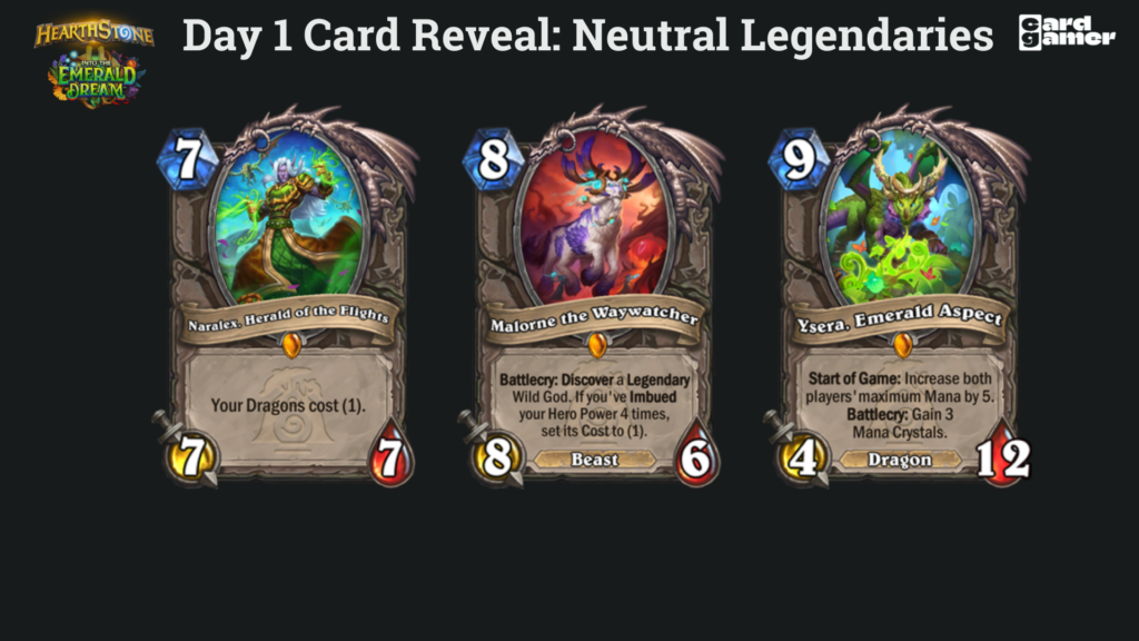 Hearthstone Into the Emerald Dream Neutral Legendaries Day 1 Card Reveal