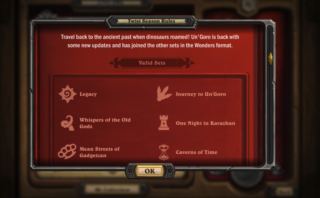 Hearthstone Twist Season Rules