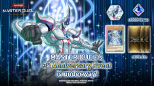 Some of the rewards presented for the 3rd Anniversary of Yu-Gi-Oh Master Duel. Image credit: Konami