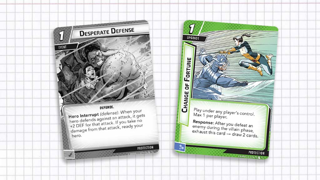 Greyed out Desperate Defense and Change of Fortune