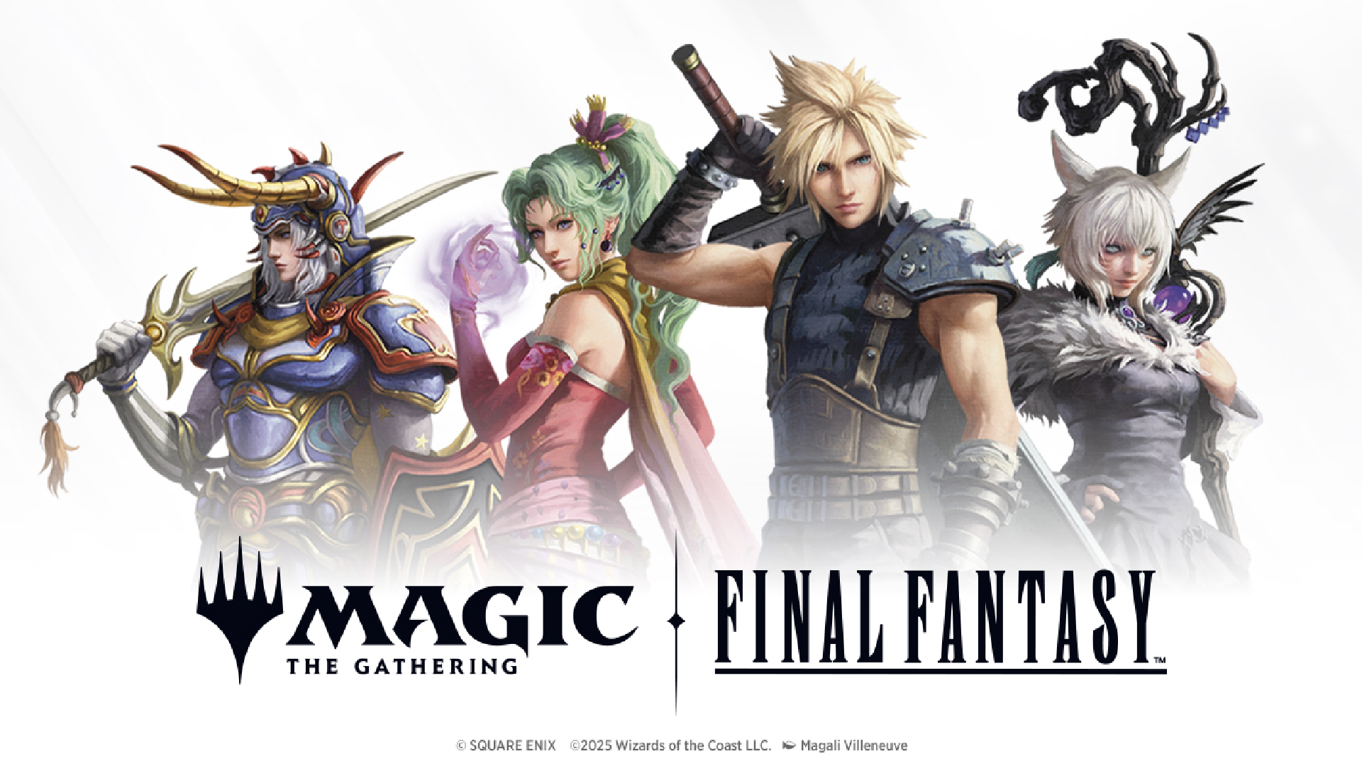 Key art from Universes Beyond: Final Fantasy, a Magic: The Gathering set to release in June. Image credit: Wizards of the Coast