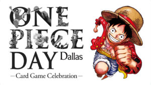 The One Piece Day Dallas logo and picture of Luffy