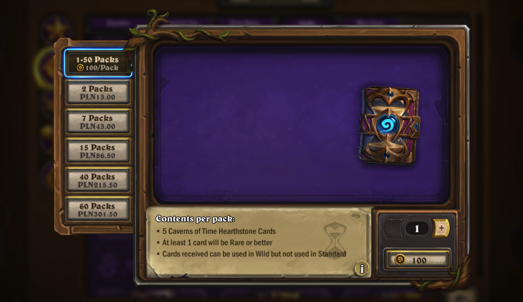 Caverns of Time Hearthstone Pack