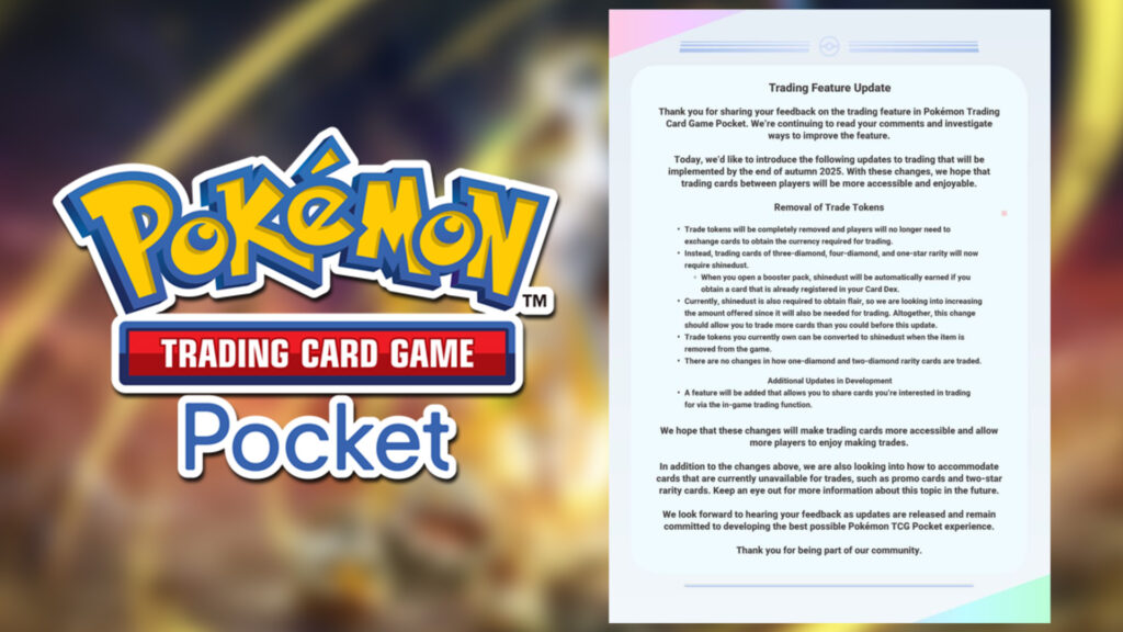 Pokémon TCG Pocket Trading Feature Overhauled