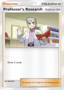 Professor's Research, a card from the Promo-A promotional subset of cards in Pokémon TCG Pocket. Illustrated by Naoki Saito.