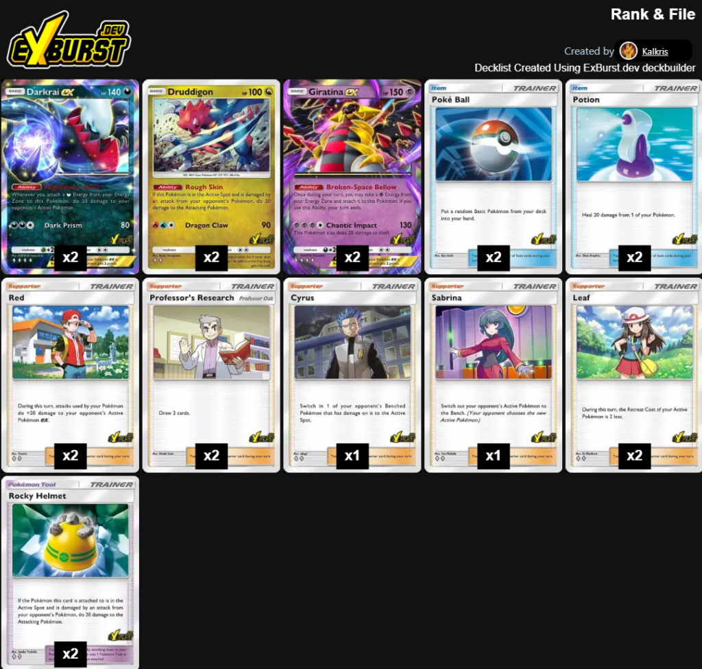 Rank & File (Giratina Ex) – Pokémon TCG Pocket Deck Tech - Card Gamer