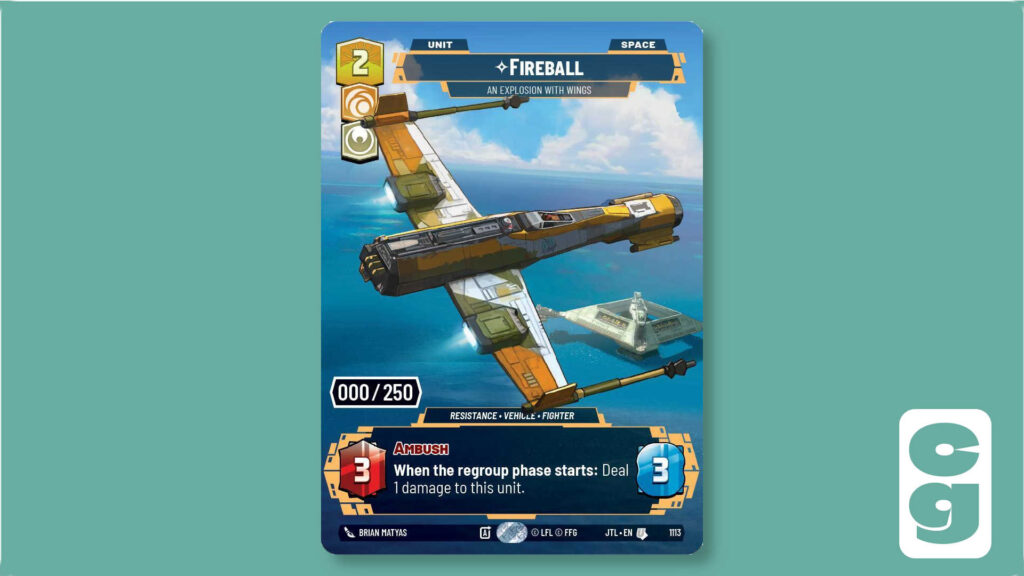 Fireball Serialized card from Jump to Lightspeed