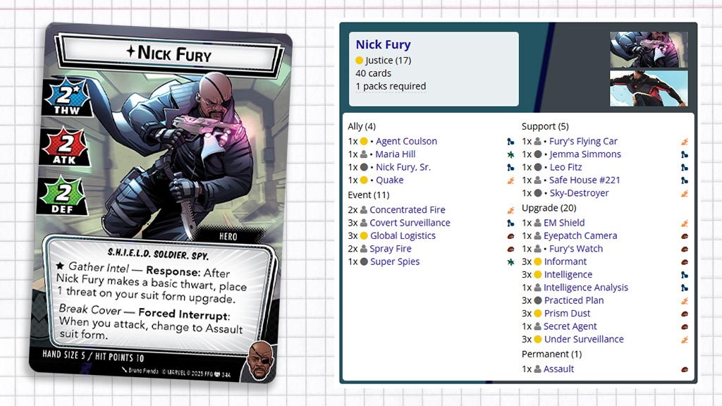 Nick Fury Marvel Champions