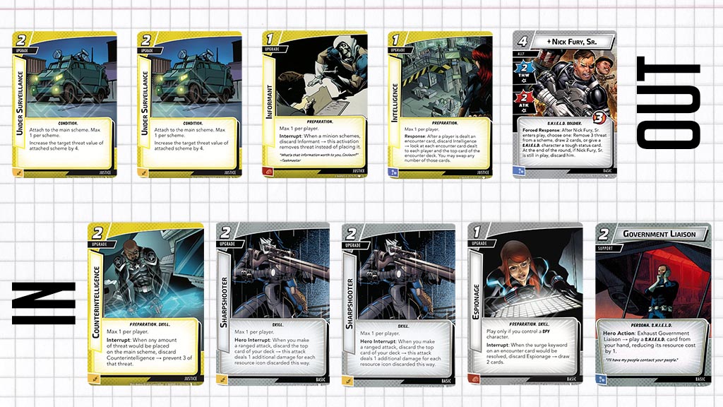 Upgrading the Nick Fury deck from Agents of S.H.I.E.L.D.