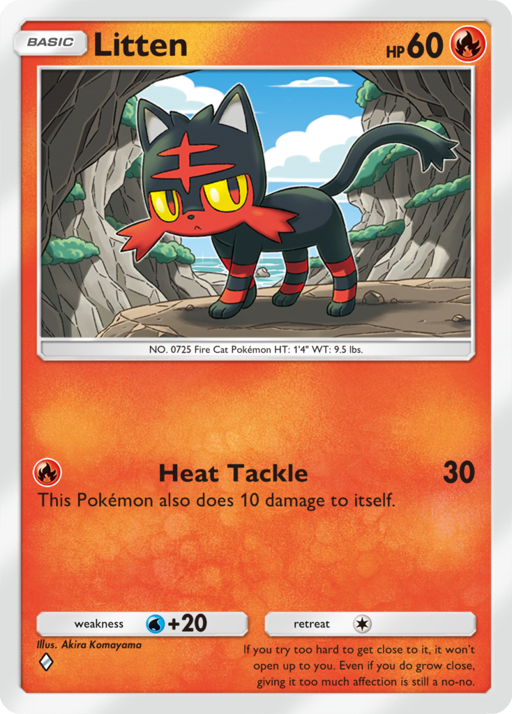 Litten, a card from Celestial Guardians, the next set for Pokémon TCG Pocket. Image credit: The Pokémon Company