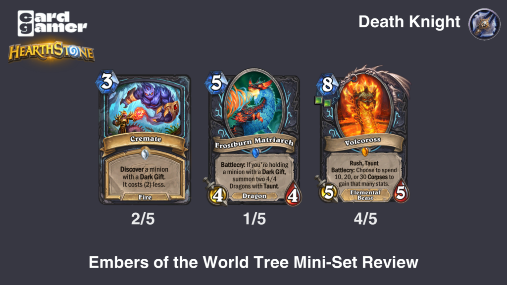 Hearthstone Embers of the World Tree Death Knight Cards Rated