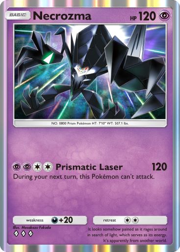 Necrozma, a Pokémon card from the latest Pokémon TCG Pocket set, Celestial Guardians. Illustrated by Masakazu Fukuda. Image credit: The Pokémon Company