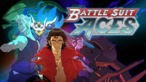 The key art for digital deckbuilding game, Battle Suit Aces
