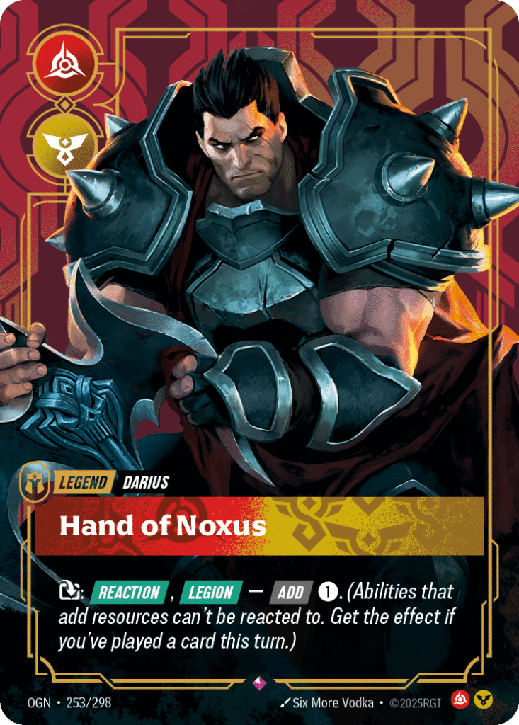 Darius Hand of Noxus Riftbound Card