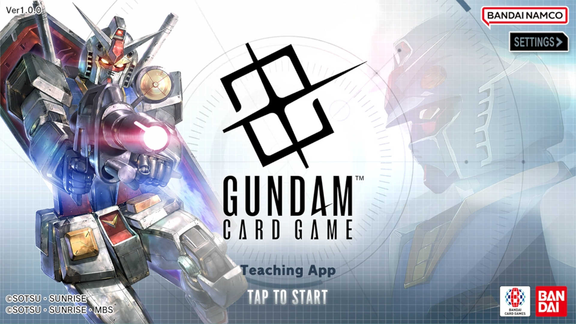 Gundam Card Game Teaching App Key Art