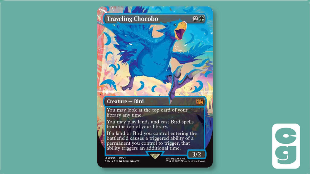 Neon Blue Chocobo card from MTG Final Fantasy