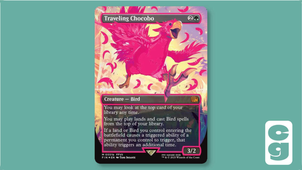 Neon Pink Chocobo card from MTG Final Fantasy