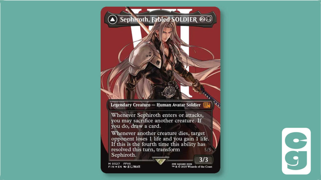 Sephiroth borderless surge foil card from MTG Final Fantasy