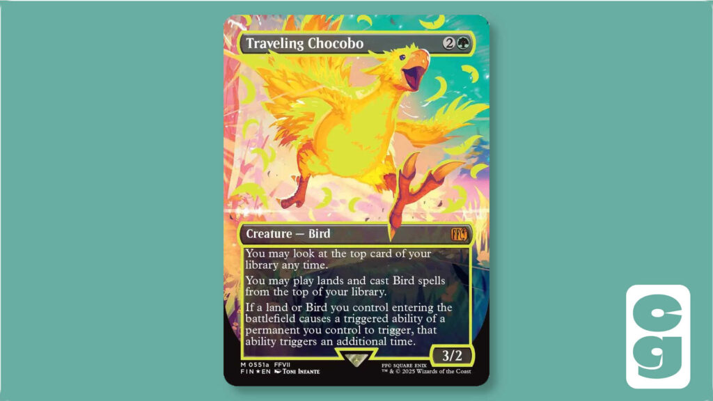 Neon Yellow Chocobo card from MTG Final Fantasy