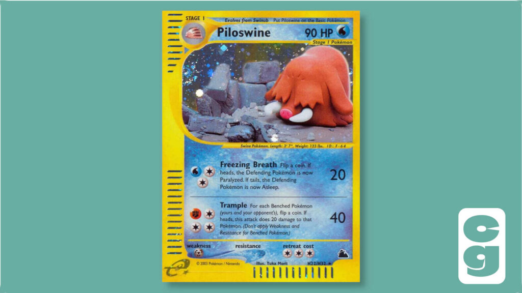 Yuka Morii Piloswine Pokémon card