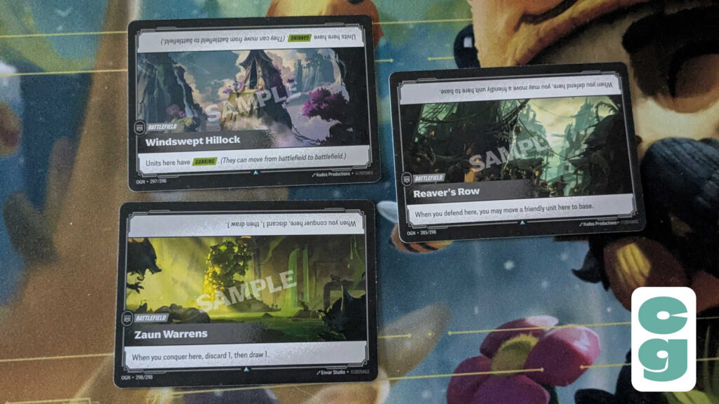 Battlefield cards from Runebound