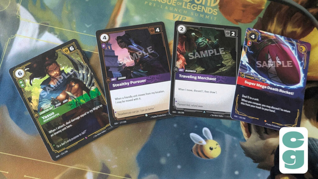 Example of cards with Rune and Recycling costs from Riftbound