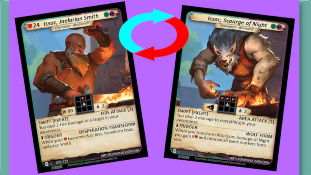 Dual-Sided Cards in Genesis: Battle of Champion