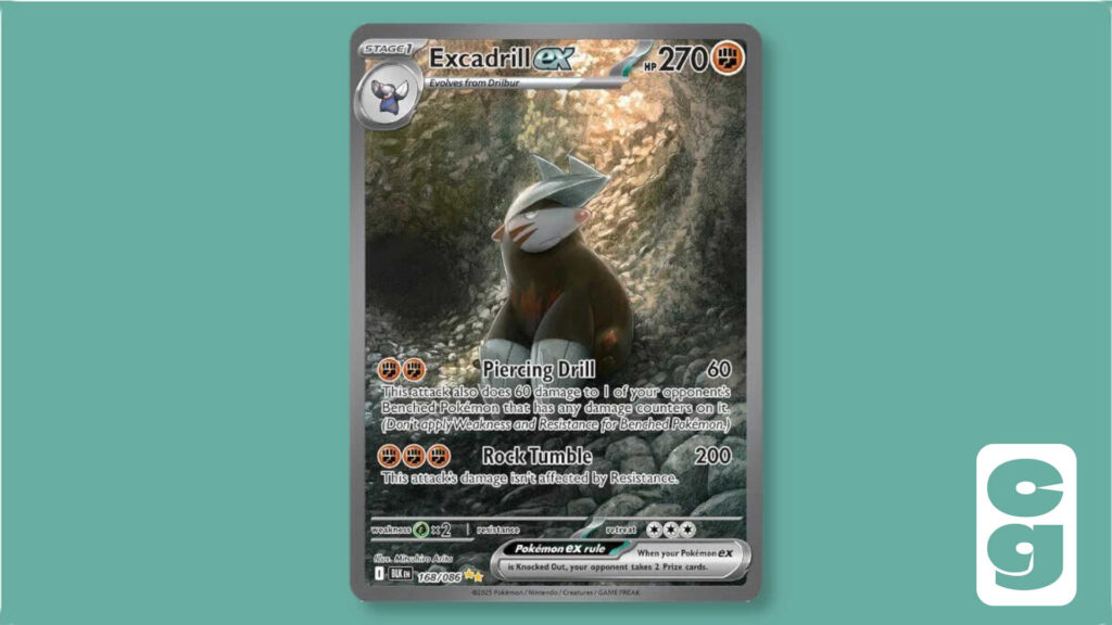 Excadrill ex Special Illustration Rare card from Pokémon Black Bolt
